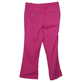 Autre Marque-Sies Marjan Danit Flared Cropped Tailored Trousers in Pink Viscose-Pink