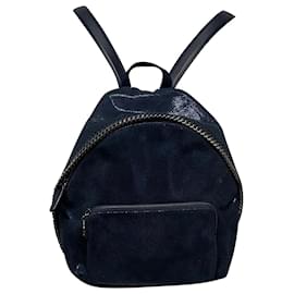 Stella Mc Cartney-Stella McCartney Falabella Backpack in Blue Faux Leather-Blue