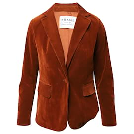 Frame Denim-Frame Suit and Pants Set in Rust Velvet-Other,Orange