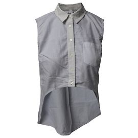 Camisa Oxford Hi-Lo sin mangas de algodón multicolor de Jonathan Simkhai Otro Impresión de pitón