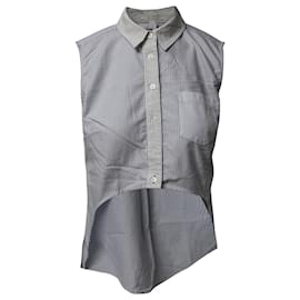 Jonathan Simkhai-Jonathan Simkhai Hi-Lo Sleeveless Oxford Shirt in Multicolor Cotton-Other,Python print
