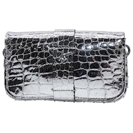 Zadig & Voltaire-Zadig & Voltaire Kate Wallet Bag in Silver Leather-Silvery