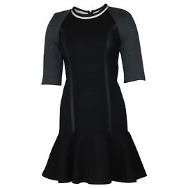 Fendi Minikleid aus schwarzer Wolle Schwarz
