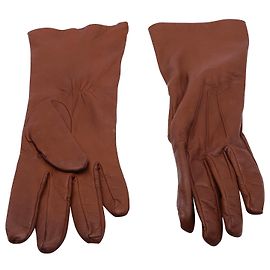 Luvas Mulberry em Couro Marrom Marrom