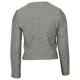Sandro-Sandro Paris Tweed-Jacke ohne Kragen aus mehrfarbigem Polyamid-Mehrfarben