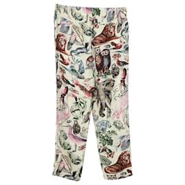 Valentino-Pantalones de pernera recta con estampado Safari en seda multicolor de Valentino-Otro