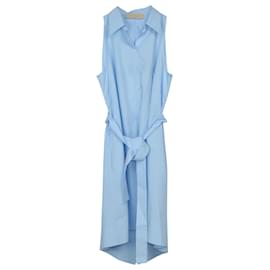 Autre Marque-Antonio Berardi Midi Shirt Dress in Light Blue Cotton-Blue,Light blue