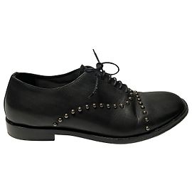 Maison Martin Margiela Studded Brogues in Black Leather Black