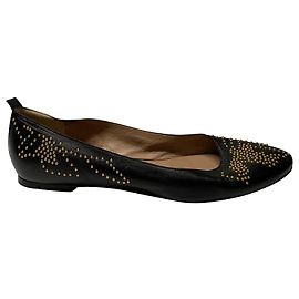Chloé Anatolia Ballerine con Borchie in Pelle Nera Nero