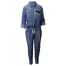 Autre Marque-Splendid Chambray Jumpsuit in Blue Lyocell-Blue