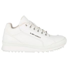 Saint Laurent Herren Wildleder Jump Sneakers Weiß