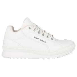 Saint Laurent-Mens Suede Jump Sneakers-White