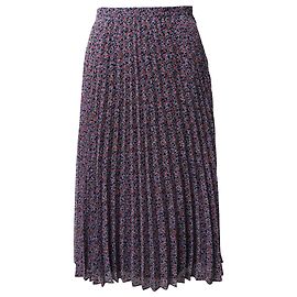 Claudie Pierlot Plissee-Midirock mit Paisley-Print aus lila Polyester Lila