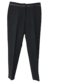 Sandro-Sandro Paris Straight Pants in Black Polyester-Black