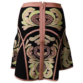 Herve Leger Saia Fit e Flare estampada em seda multicolorida Outro Impressão em python