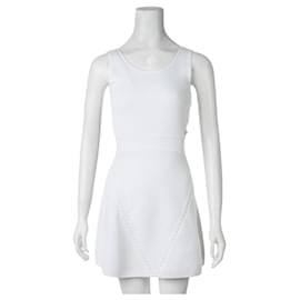 Chanel-Vestido de punto con cintura caída-Blanco