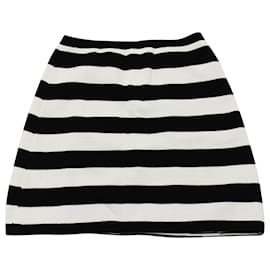 Missoni-Missoni Striped Knit Mini Skirt in Black Cotton-Black