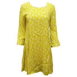 Ba&sh - ROBE COURTE A-LINE Stacy en viscose jaune Jaune