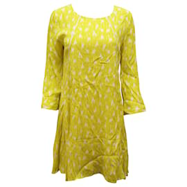 Ba&Sh-Ba&sh Stacy A-line Mini Dress in Yellow Viscose-Yellow