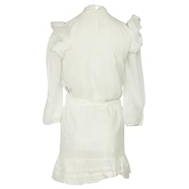 Reformation-Abito Reformation Dinah in cotone bianco-Bianco,Crudo