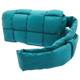 Marsupio Bottega Veneta in Nylon A Cassetta Imbottito Blu Blu Blu chiaro