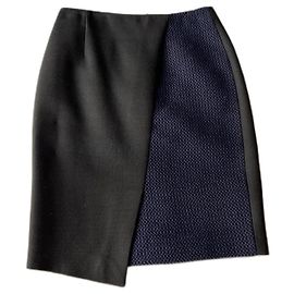 Paule Ka asymmetrical skirt Black Navy blue