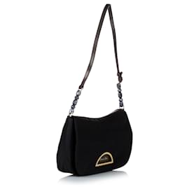 Dior-Dior Black Malice Nylon Baguette-Black