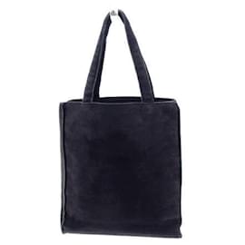 Chanel-[Used] Chanel Handbag Mini Tote Bag Coco Mark Stoned Fringe Black x Silver-Black,Silvery