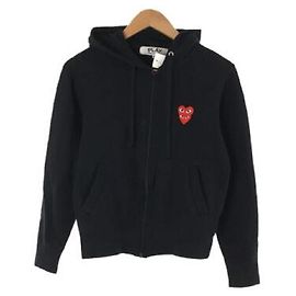 [Usado] PLAY COMME des GARCONS Sudadera con cremallera / M / algodón / BLK Negro
