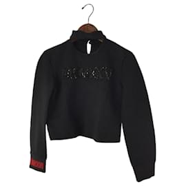 Fendi-[Used] FENDI / Sweat / 36 / Cotton / Black / Solid-Black