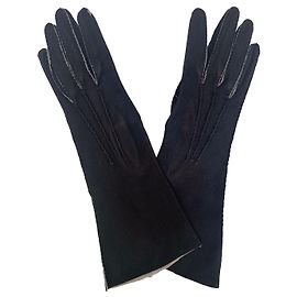 Hermès Gloves Brown Suede Dark brown