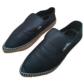 Céline Espadrilles Celine en cuir noir Noir