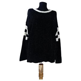 Sweater Mads Norgaard Coma Preto Branco Preto Branco