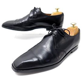 JOHN LOBB SANDON SCHUHE 10.5E 44.5 GROSSE SCHWARZE LEDERSCHUHE Schwarz