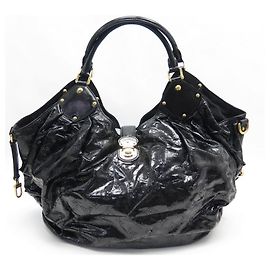 SAC A MAIN LOUIS VUITTON MAHINA GM EN CUIR MONOGRAM VERNIS NOIR HAND BAG Noir