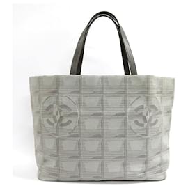Chanel-[Used] CHANEL Chanel New Travel Line Tote Bag Gray Shoulder Bag Jaguar Bag Ladies-Grey