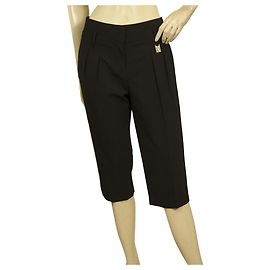 Michael Kors Schwarze Woll-Bermuda-Shorts Cropped-Hose Hosengröße US 4 Schwarz