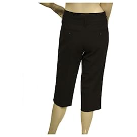 Michael Kors-Michael Kors Black Woolen Bermuda Shorts Cropped Trousers Pants size US 4-Black