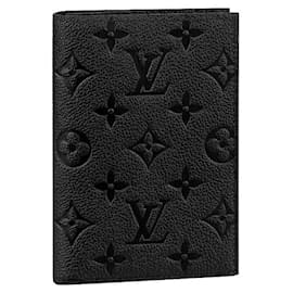 Louis Vuitton-Capa de passaporte LV nova-Preto