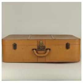 Hermès-Hermès suitcase in natural leather from the years'50-Beige