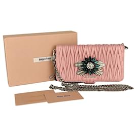 Miu Miu-Miu Miu I-phone case in leather with jewel-Pink