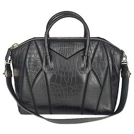 Bolsa Givenchy Antigona em couro com efeito crocodilo Preto