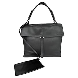 Prada-PRADA Hand Bag Leather-Black