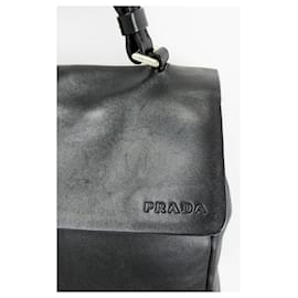 Prada-PRADA Hand Bag Leather-Black