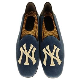 Gucci mocassino NY in velluto ( EU 42,5 ) Blu Blu chiaro