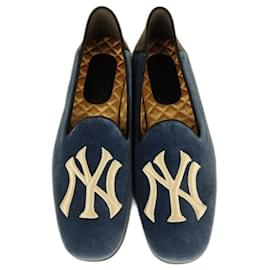 Gucci-Gucci NY velvet moccasin ( EU 42,5 )-Blue,Light blue