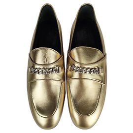 Mocassim de pele de carneiro Tom Ford Dourado