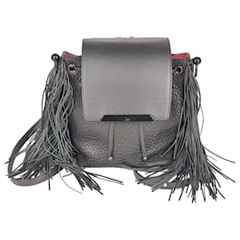 Christian Louboutin-Christian Louboutin leather backpack with shoulder strap-Black