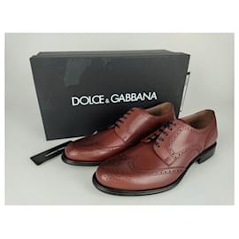 Dolce & Gabbana-Dolce & Gabbana Brogue shoe-Brown,Dark red