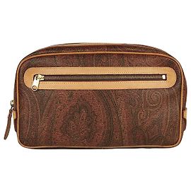 Etro unisex beauty case Brown